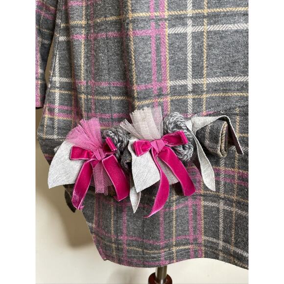 MAMATAYOE size M Flannel Tunic 3/4 Sleeves Designed in Spain Made in Portugal - Picture 4 of 15